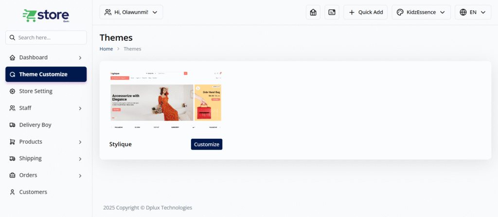 Create multiple store